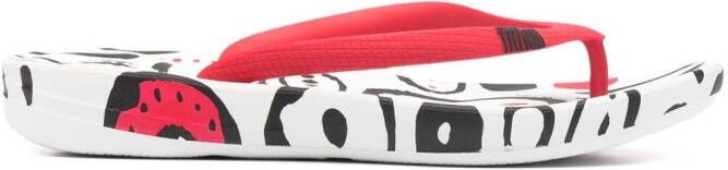 10 CORSO COMO iQushion abstract-print flip flops Black