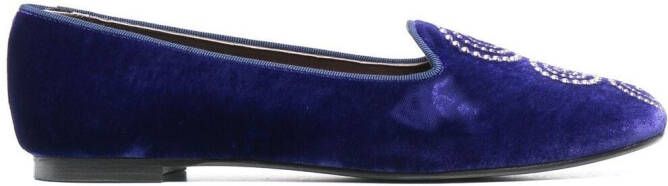 10 CORSO COMO x Castaner Zainab velvet slippers Blue