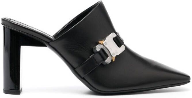 1017 ALYX 9SM 90mm square-toe leather mules Black