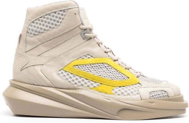 1017 ALYX 9SM panelled high-top sneakers Brown