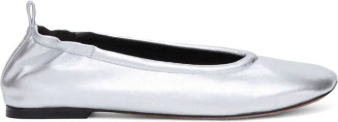 3.1 Phillip Lim ID metallic-finish ballerina shoes Silver