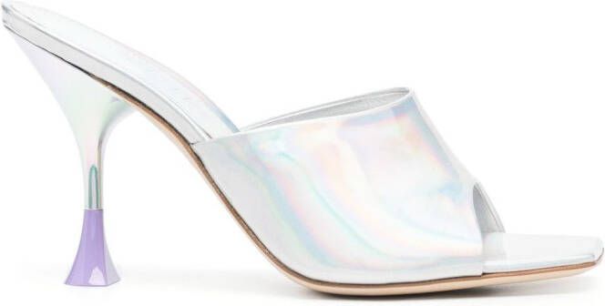 3juin 100mm leather sandals Silver