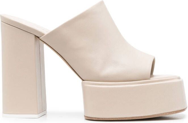 3juin 130mm leather sandals Neutrals