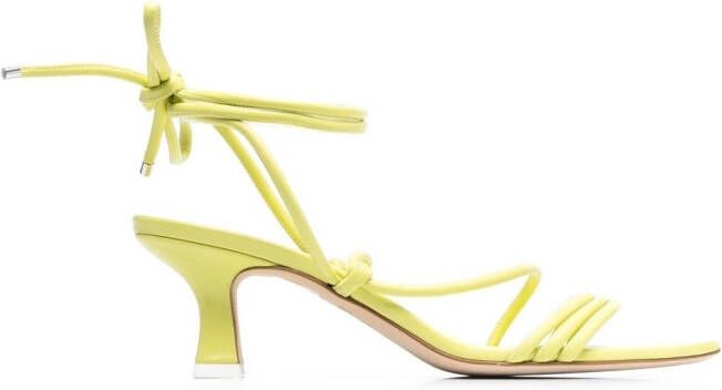 3juin 60mm ankle tie-fastening sandals Green