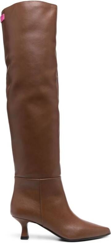 3juin 65mm knee-length leather boots Brown