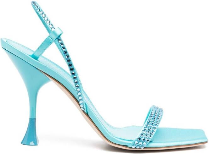 3juin Eloise crystal-embellishment sandals Blue