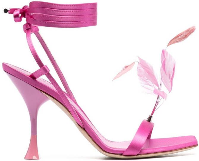 3juin Kimi satin sandals Pink