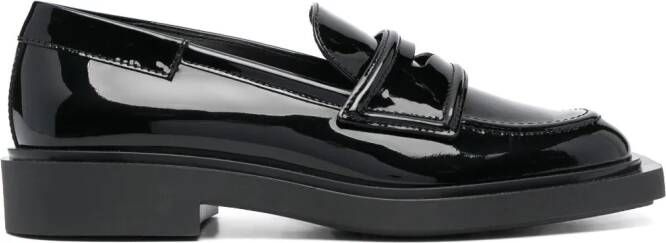 3juin square-toe 35mm leather loafers Black