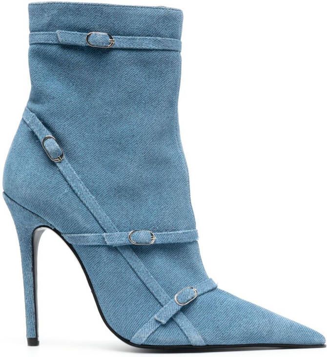 Abra 120mm denim ankle boots Blue