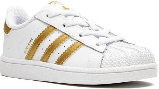 Adidas Kids Superstar I "White Metallic Gold" sneakers