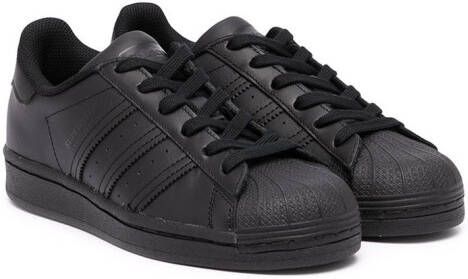 Adidas Kids Superstar low-top leather sneakers Black