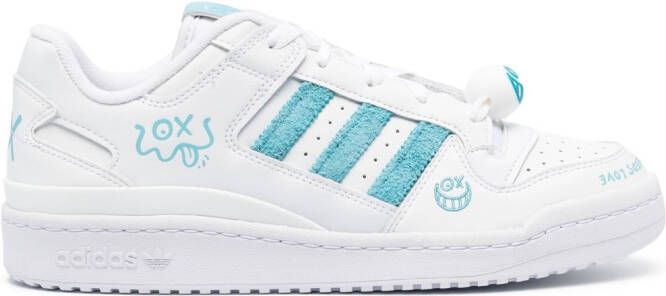 Adidas smile-print panelled low-top sneakers White - Picture 5