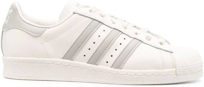 Adidas three-stripe faux leather sneakers Grey - Picture 2
