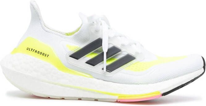 Adidas Ultraboost 21 "Cloud White Core Black Solar Y" sneakers Green
