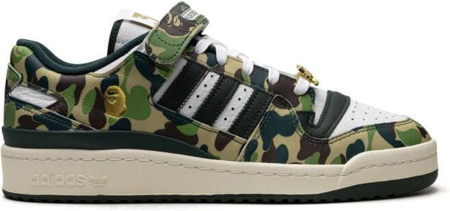 Adidas x BAPE Forum 84 Low "30th Anniversary Green Camo" sneakers