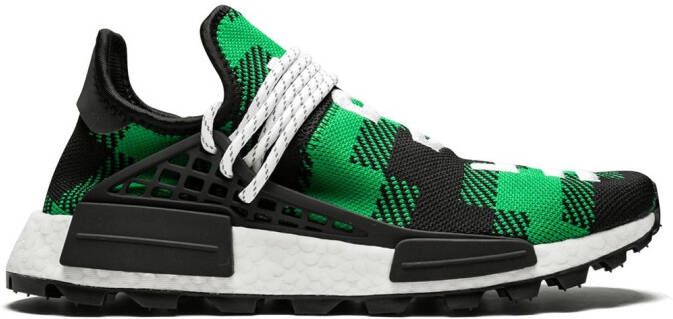 Adidas x Billionaires Club x Pharrell Williams NMD Hu "Plaid Pack Green" sneakers - Picture 3