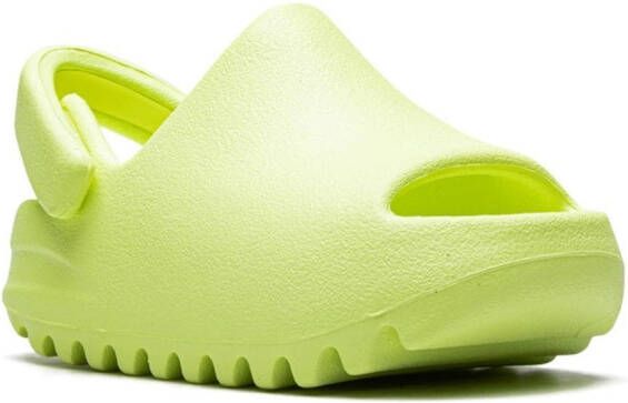 Adidas Yeezy Kids Yeezy "Glow Green" slides