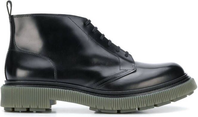 Adieu Paris lace-up ankle boots Black