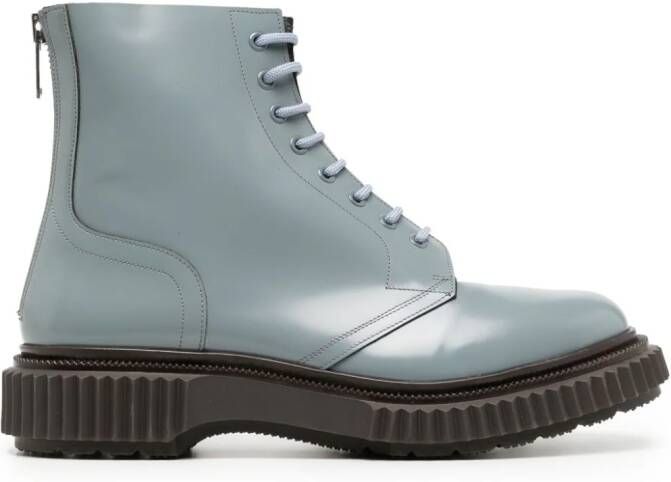 Adieu Paris x Undercover Type 196 50mm leather ankle boots Blue