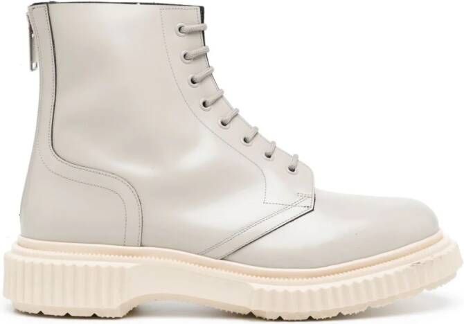 Adieu Paris x Undercover Type 196 50mm leather ankle boots Brown