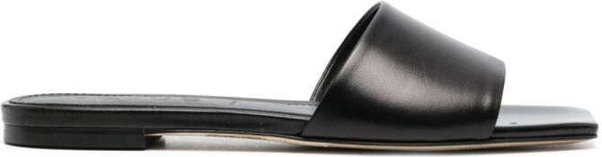 Aeyde Anna leather sandals Black