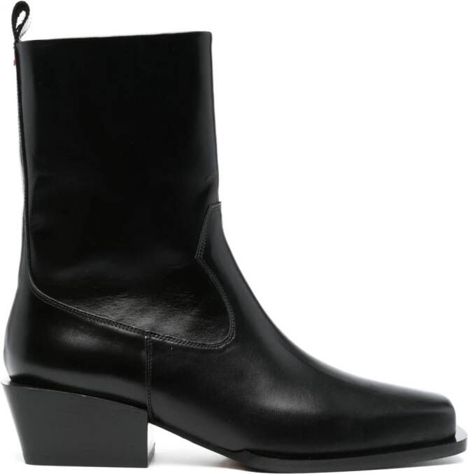 Aeyde Bill 60mm leather boots Black