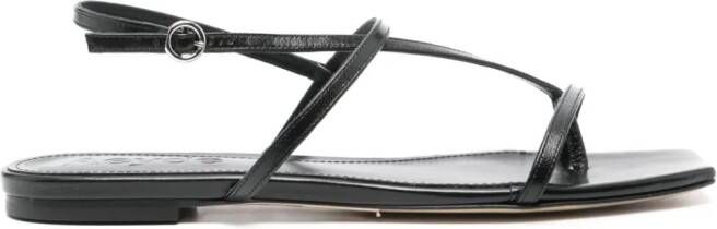 Aeyde Ella flat sandals Black