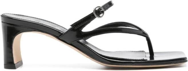 Aeyde Giselle 55mm leather sandals Black
