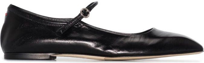 Aeyde square toe ballerina shoes Black