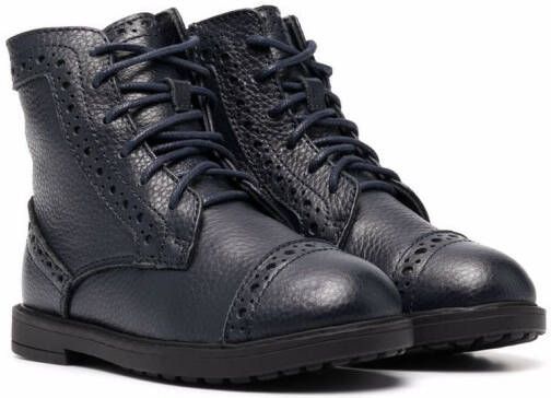 Age of Innocence Gents lace-up leather ankle boots Blue