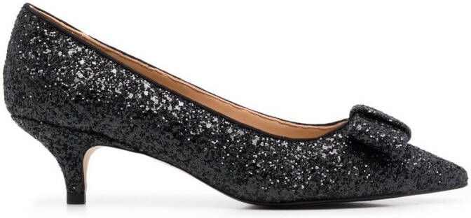 Age of Innocence Jacqueline 50mm bow-embellished pumps Black
