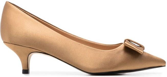 Age of Innocence Jacqueline 50mm bow-embellished pumps Neutrals