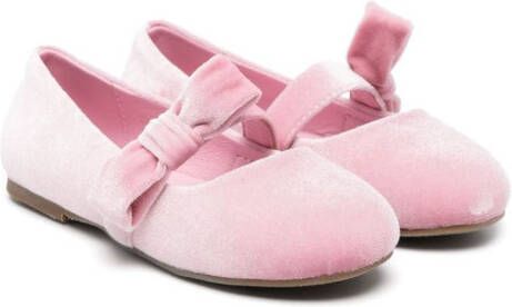 Age of Innocence Mia velvet ballerina shoes Pink