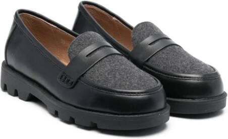 Age of Innocence round-toe leather loafers Black
