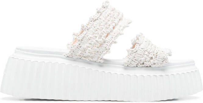 AGL double-strap design sandals White