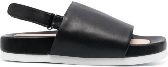 AGL Holly 35mm leather sandals Black