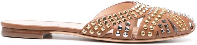 AGL Milly leather mules Brown