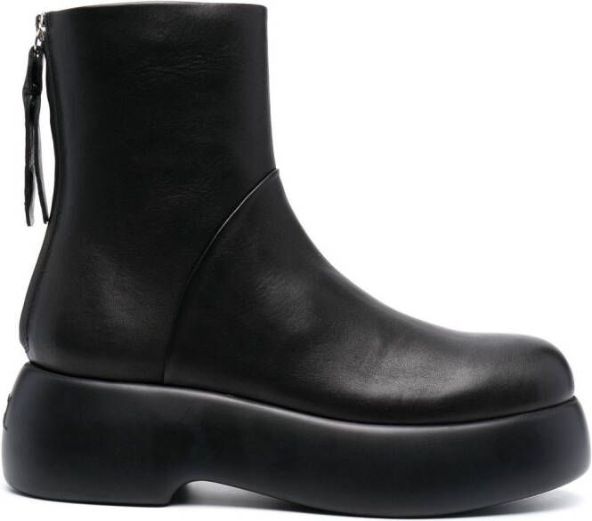 AGL Nancy rear-zip fastening boots Black