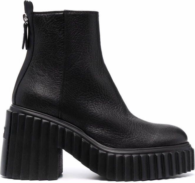 AGL ridged sole platform boots Black