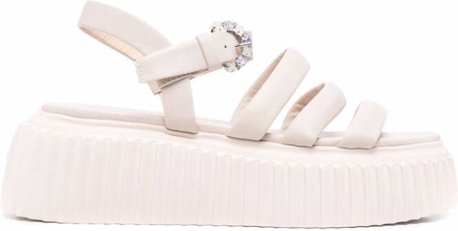 AGL strap-design platform sandals Neutrals