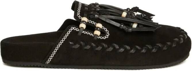 Alanui The Journey suede mules Black