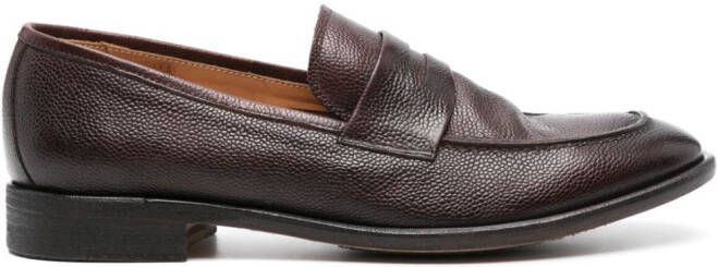 Alberto Fasciani grained leather loafers Brown