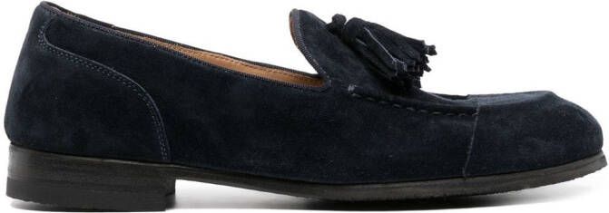 Alberto Fasciani tassel-embellished suede loafers Blue