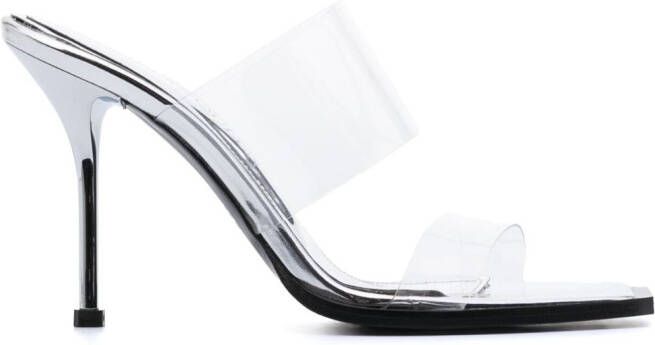 Alexander McQueen 105mm transparent-design sandals Silver