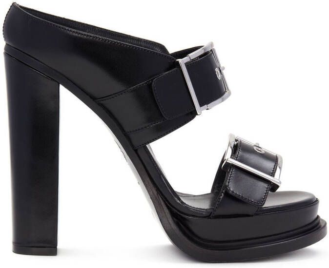 Alexander McQueen 120mm leather sandals Black