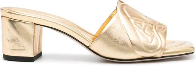 Alexander McQueen 55mm Seal sandals Gold