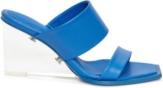 Alexander McQueen 75mm platform leather sandals Blue