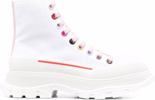 Alexander McQueen ankle lace-up sneakers White