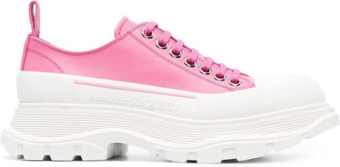 Alexander McQueen chunky platform lace-up sneakers Pink