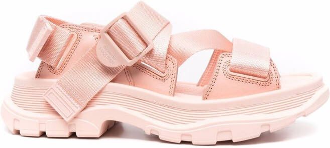 Alexander McQueen 45mm chunky sole trekking sandals Pink